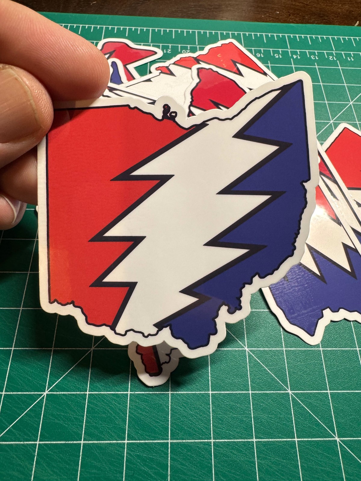 Ohio Stealie – Grateful Dead – Laminated Vinyl Sticker 3"x3"