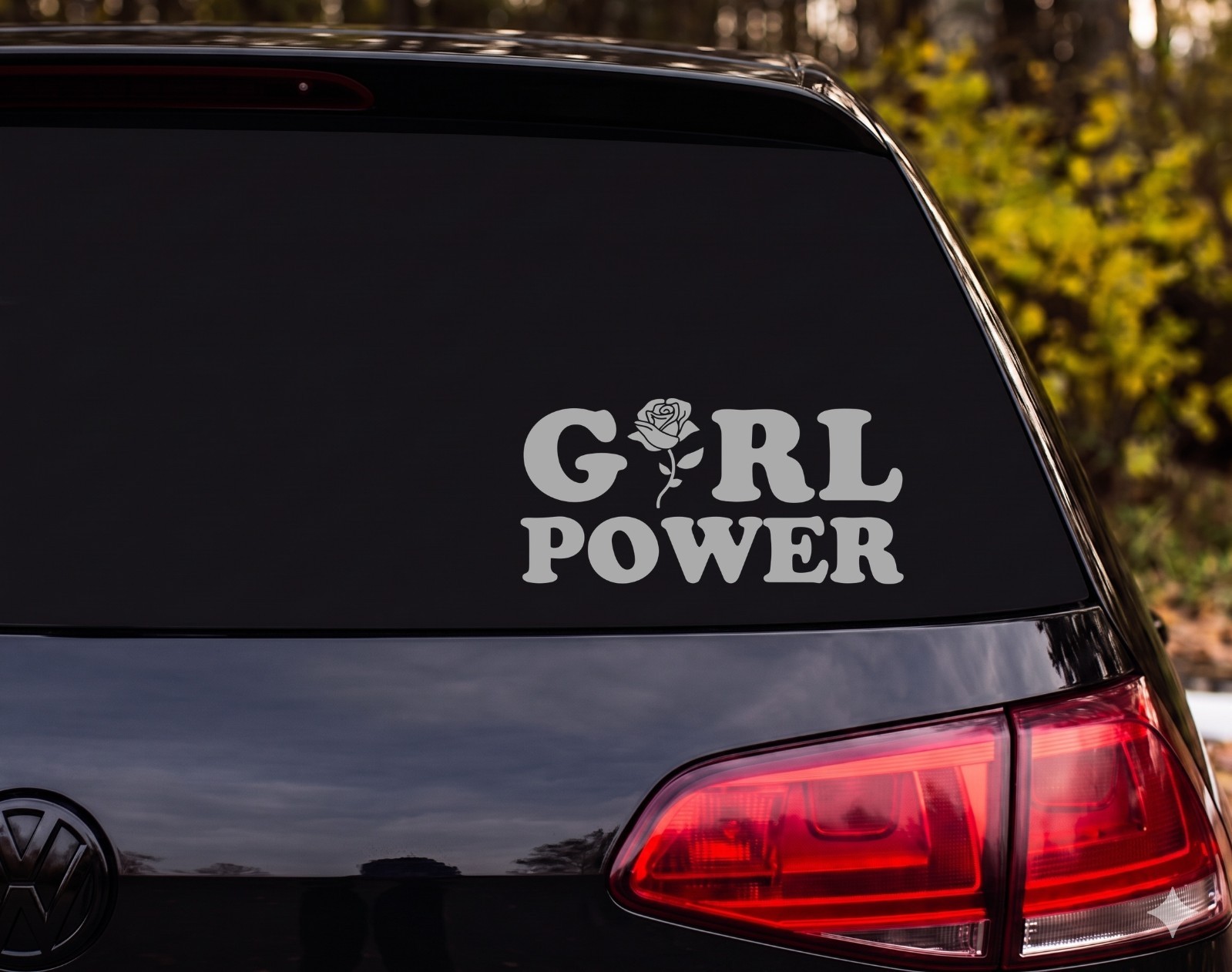 Girl Power Rose Text Vinyl Decal Sticker Laptop Wall Custom | Mom Gift