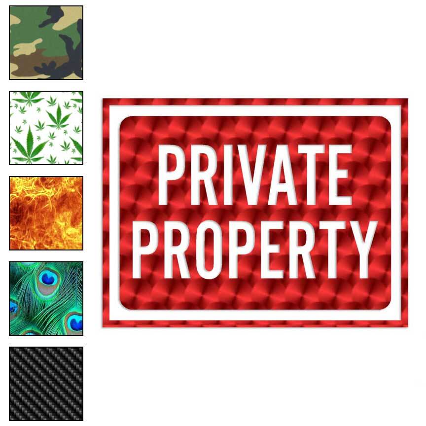 Private Property Business, Vinyl Decal Sticker, 40 Patterns & 3 Sizes, #4010