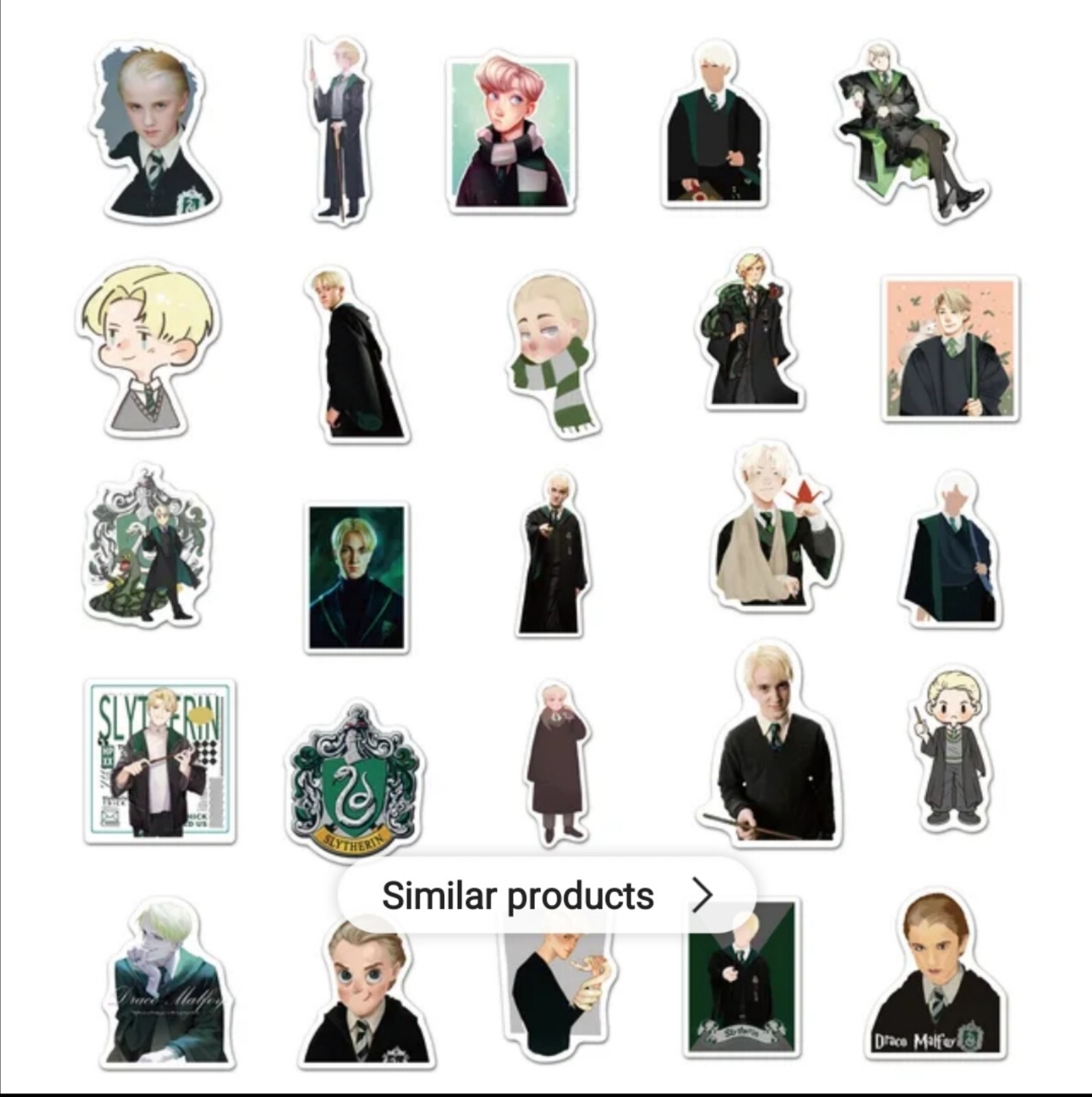 10 PCS Harry Potter Series Draco Malfoy Character Stickers BRAND NEW