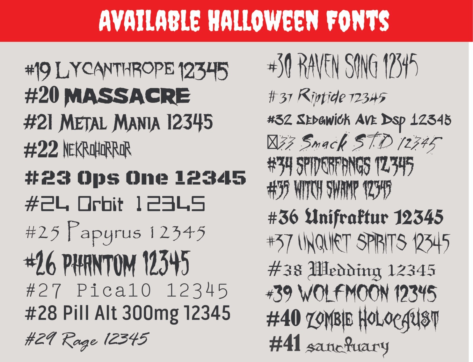 Custom Text Vinyl Lettering Halloween Style Fonts Transfer Sticker Vinyl Decals