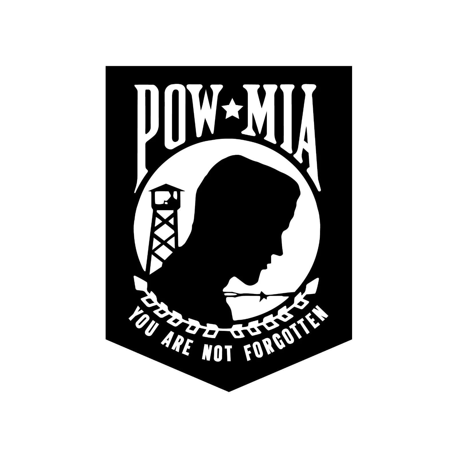 POW MIA sticker weatherproof bumper vinyl decal