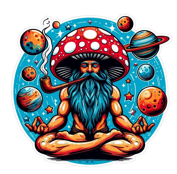 Weed Cannabis Marijuana Joint Stoner Mushroom Sticker A351