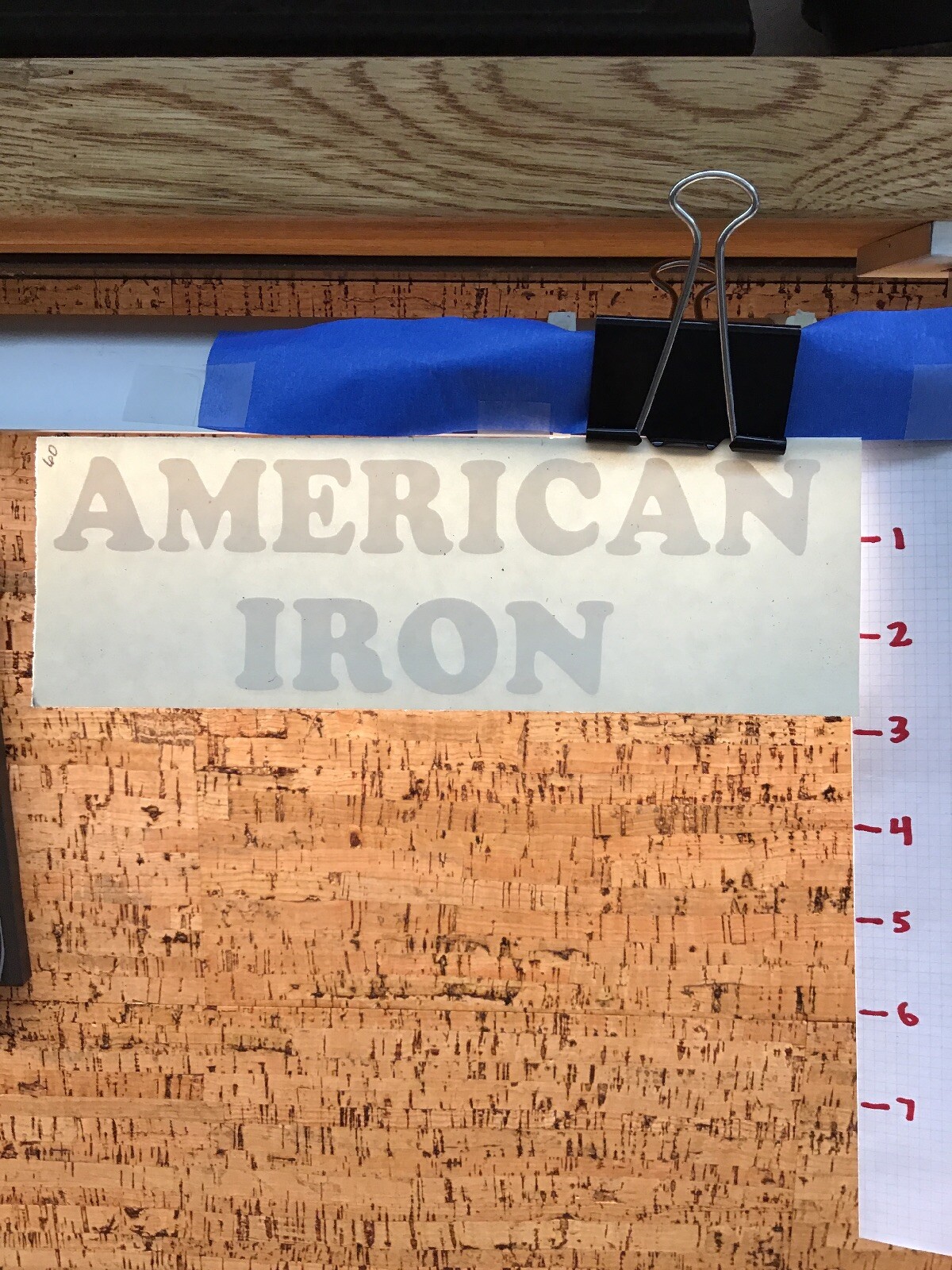 American Iron Logo – White – Vinyl Transfer Decal – Y7-1.60