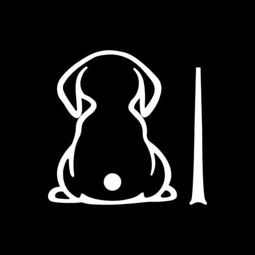 Reflective White Dog Tail Wiper Decal, Funny Moving Animal Design for Car Rear