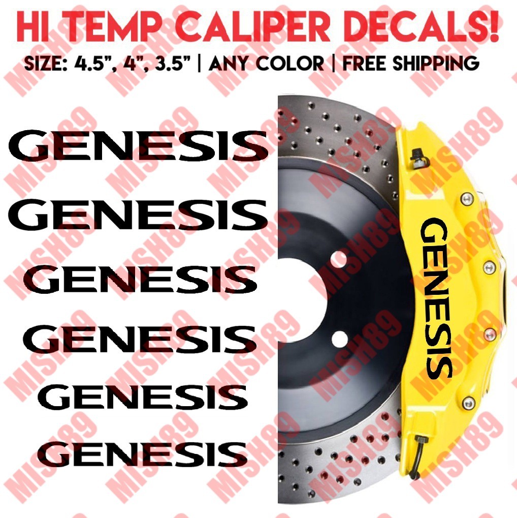 Genesis Brake Caliper Decal High Temp Vinyl Sticker Hyundai Genesis Vinyl – Any