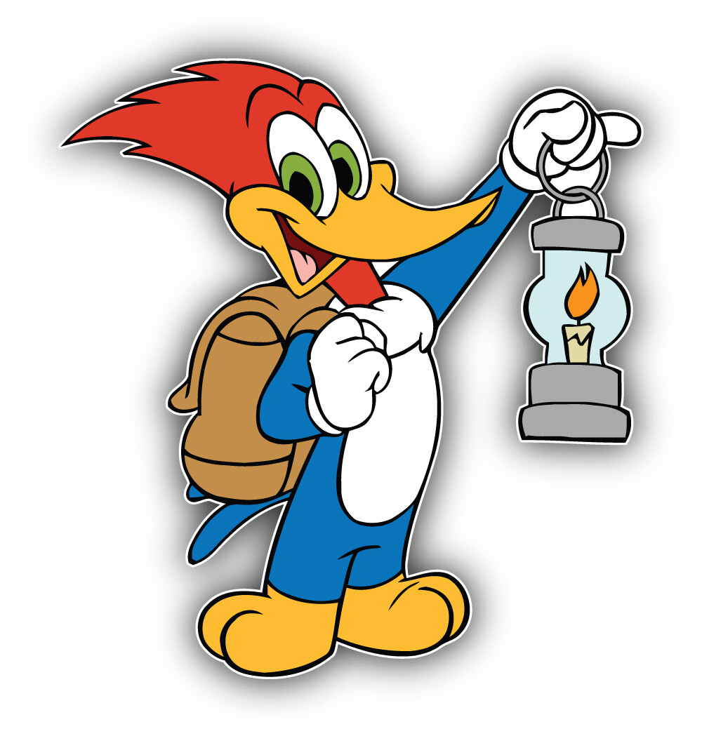 Woody Woodpecker Cartoon Bulb Sticker Bumper Decal – "SIZES"
