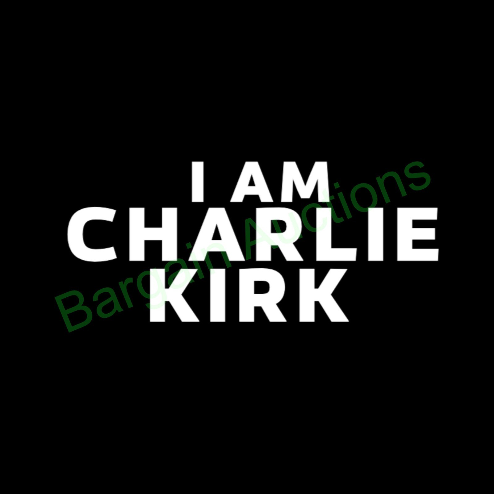 I Am Charlie Kirk Memorial Car Window Vinyl Decal Sticker
