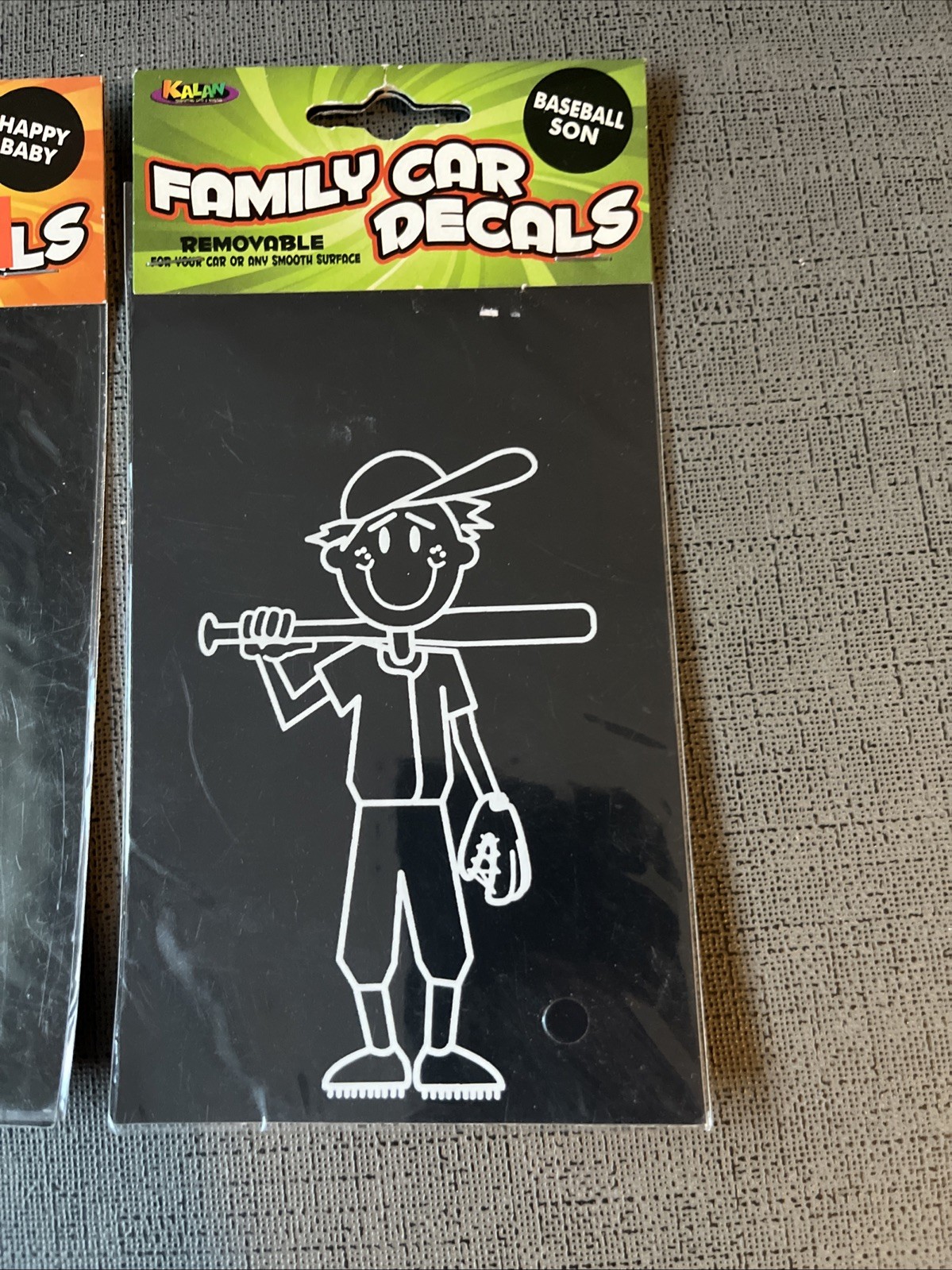 3 Decals – Business Mom Happy Baby Baseball Son Removable Family Car Decals