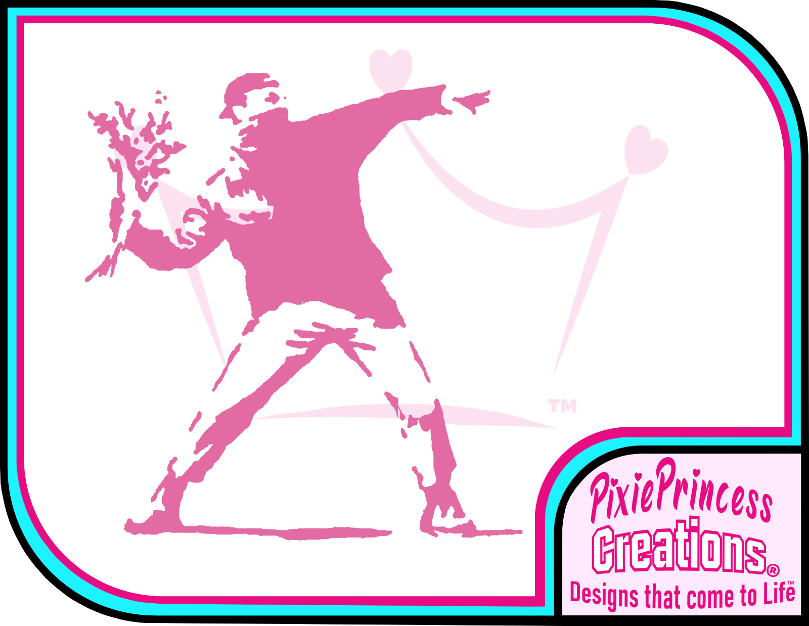 Banksy D Flower Thrower Vinyl Sticker Wall Art Poster Car Van Home Decor Decal