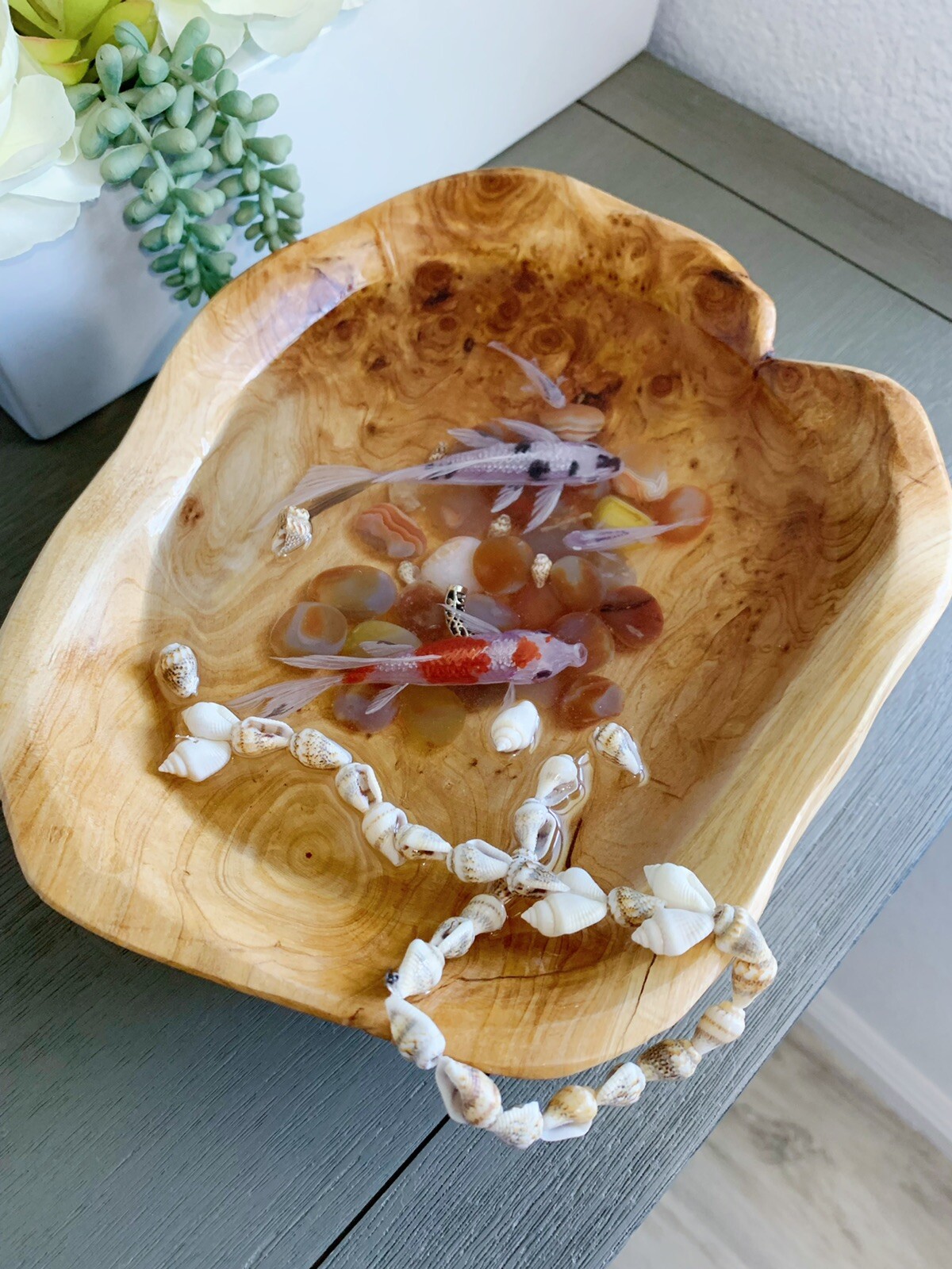 Hand Painting Resin Fish Art- Kois-3D Hand Painting Art