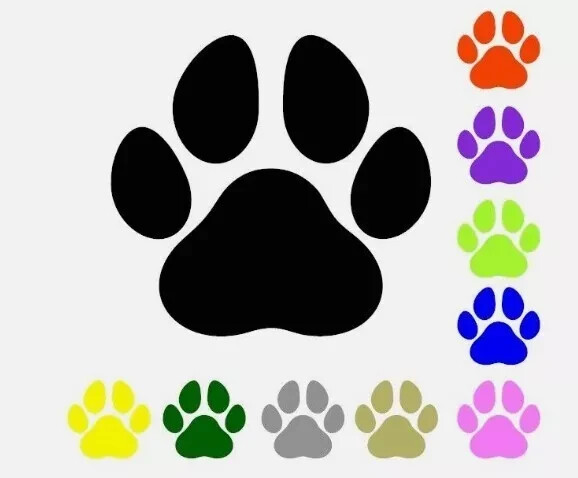 Paw Sticker Vinyl Decal – Dog Cat Pet Puppy Love Wall Decor Car Window