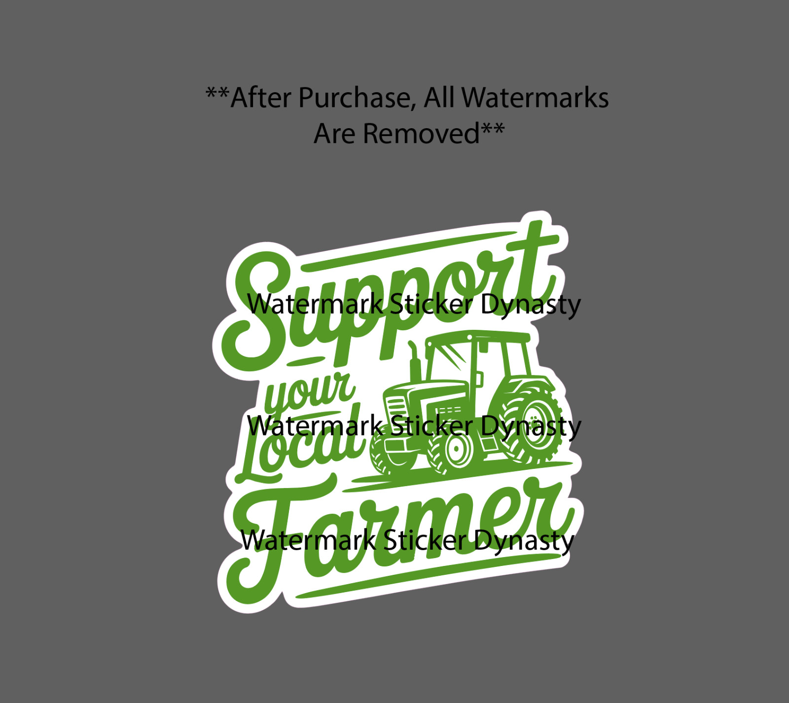 Support Your Local Farmer Sticker Waterproof Decal Farm Ag Rural Gift NEW