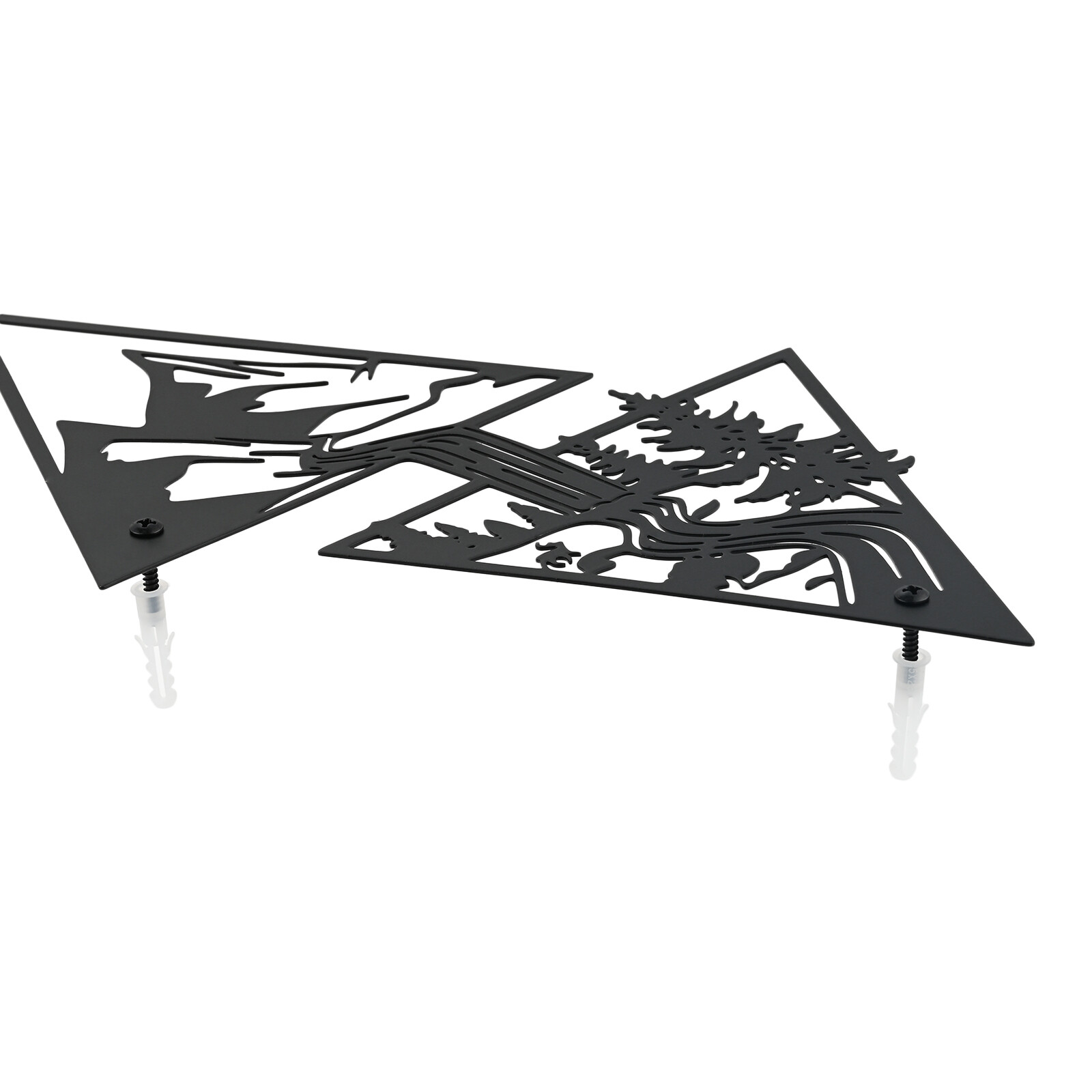 Metal Mountain & Forest 3D Wall Art Decoration for Living Room Bedroom Kitchen