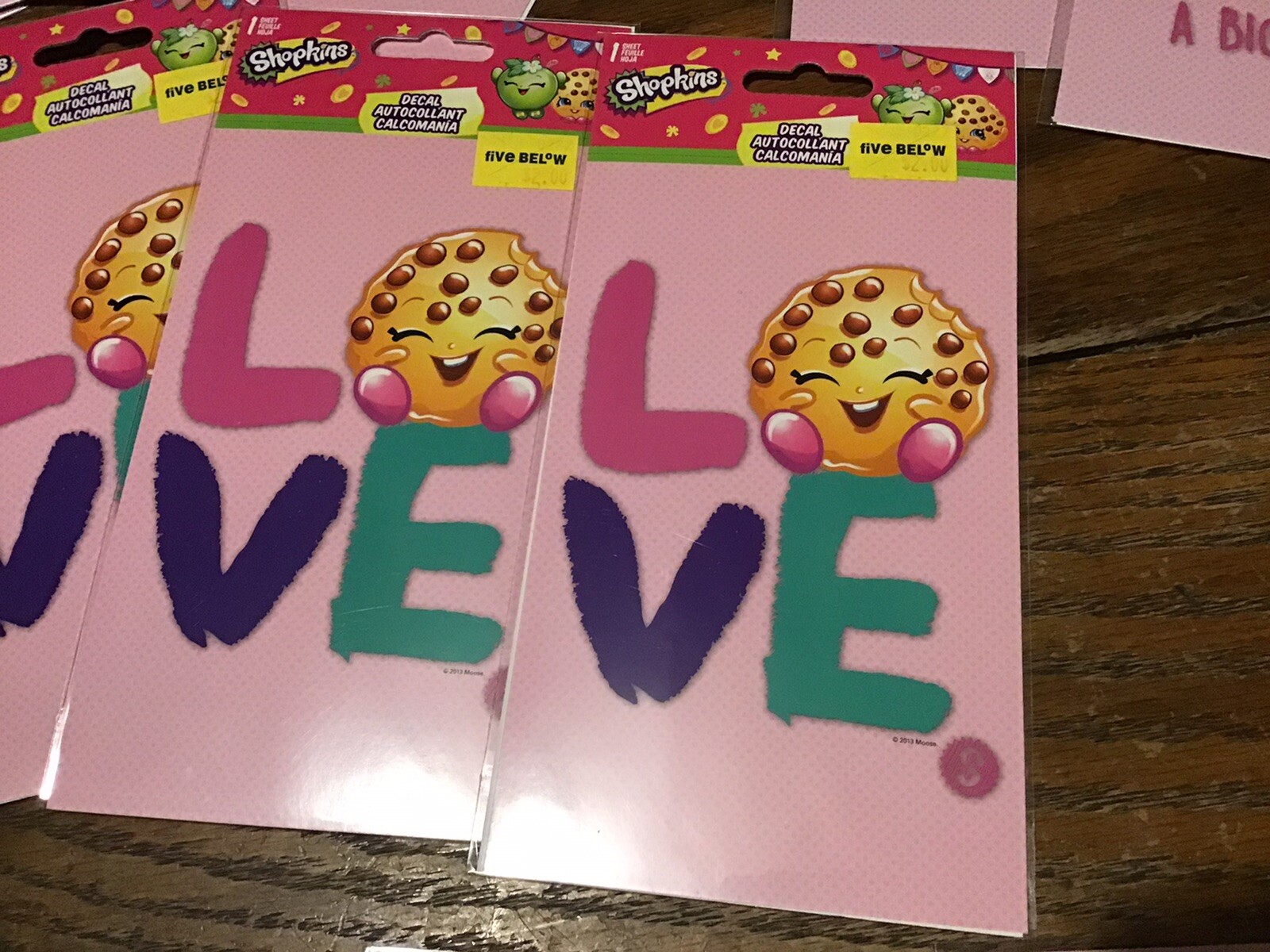 NEW SHOPKINS stickers Decals Lot Of 32 Packs Children LOVE Figures lipstick