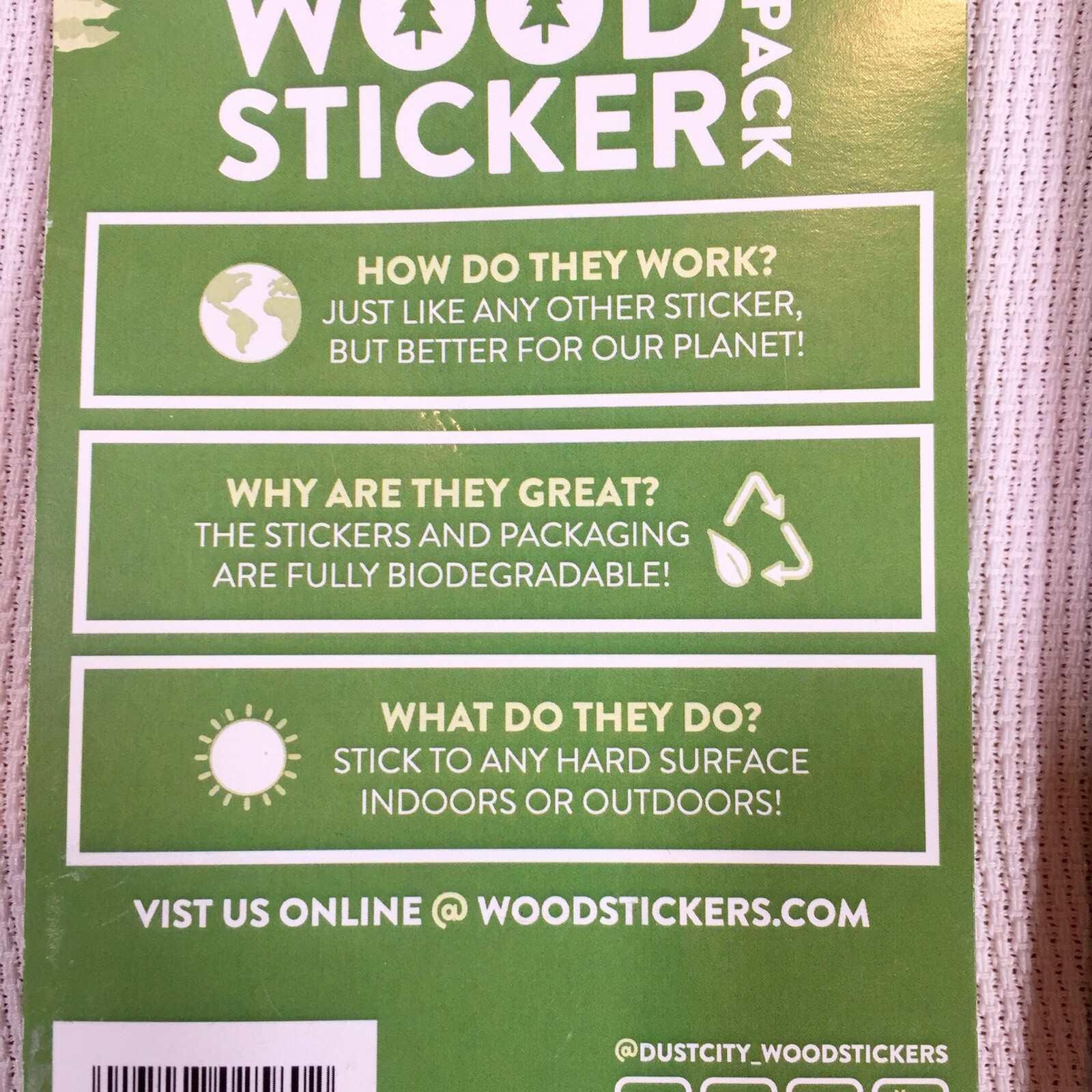 Dust City Wood Stickers Eco-Friendly Set Adventure Good Vibes Nature Hiking New