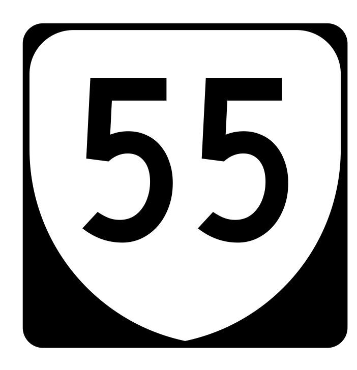 Virginia State Route 55 SR 55 Sticker Decal Highway Sign Road Sign R8254
