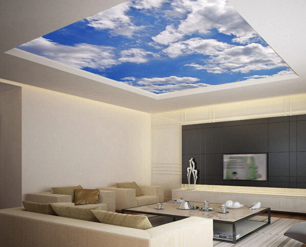 Cloud Decals For Ceiling, Wallpaper, Blue Sky Wall Mural, Self-adhesive