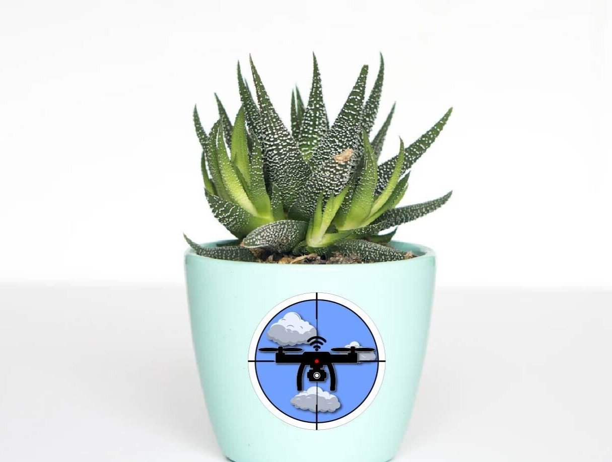 Drone Crosshairs Decal Sticker Spies Drones Citizen Privacy Zone Spy Anti-Drone