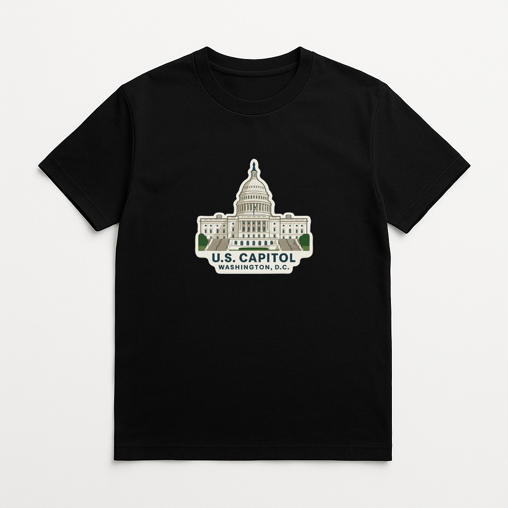 U.S. Capitol Washington DC Iron On Heat Transfer Vinyl HTV Die-Cut Symbolic