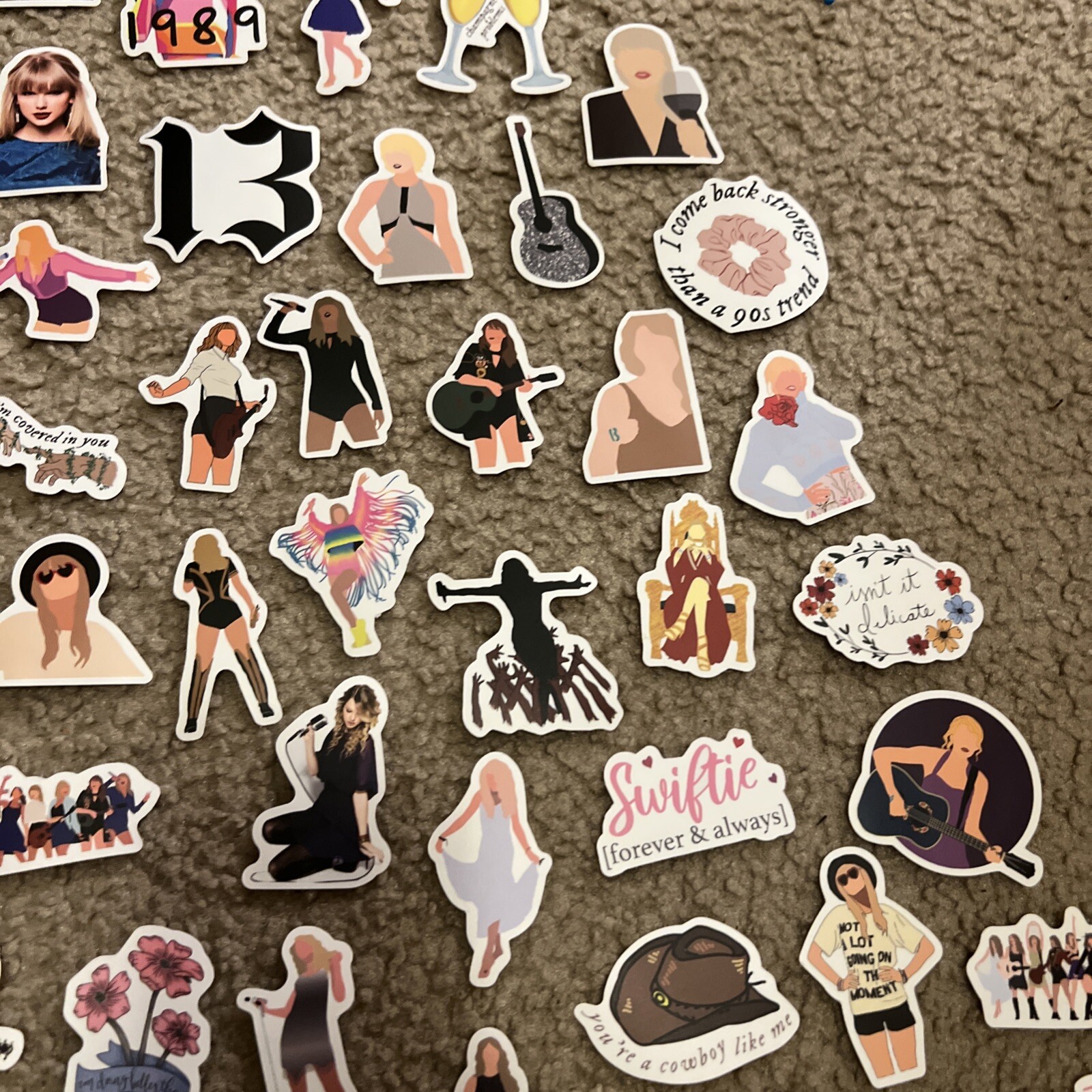 100 Piece Taylor Swift Stickers Laptop Luggage Decals Dope Wall Sticker Lot A