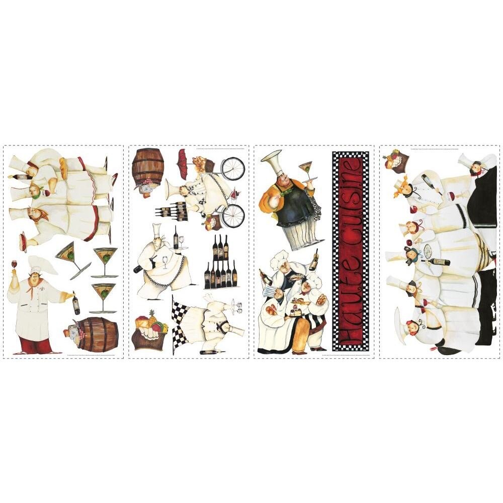 fat Italian CHEFS wall stickers 17 decals country cooks Kitchen Bistro Cafe fat