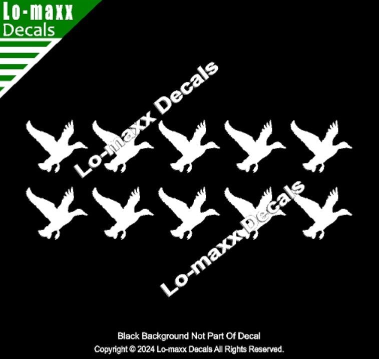 Duck Hunter Kill Markings Hunting Car Truck SUV Premium Quality Vinyl Decal
