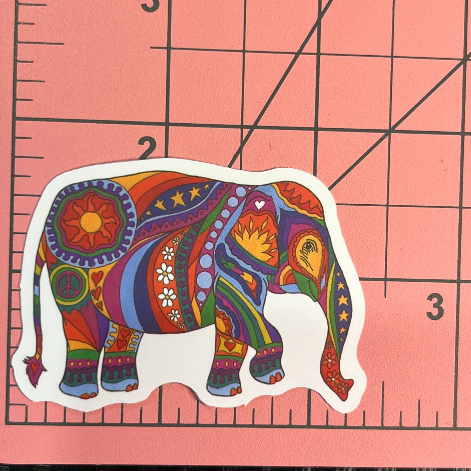 Elephant Mandela Psychedelic Hippie – Vinyl Decal Sticker Bomb Peace Love Hippie