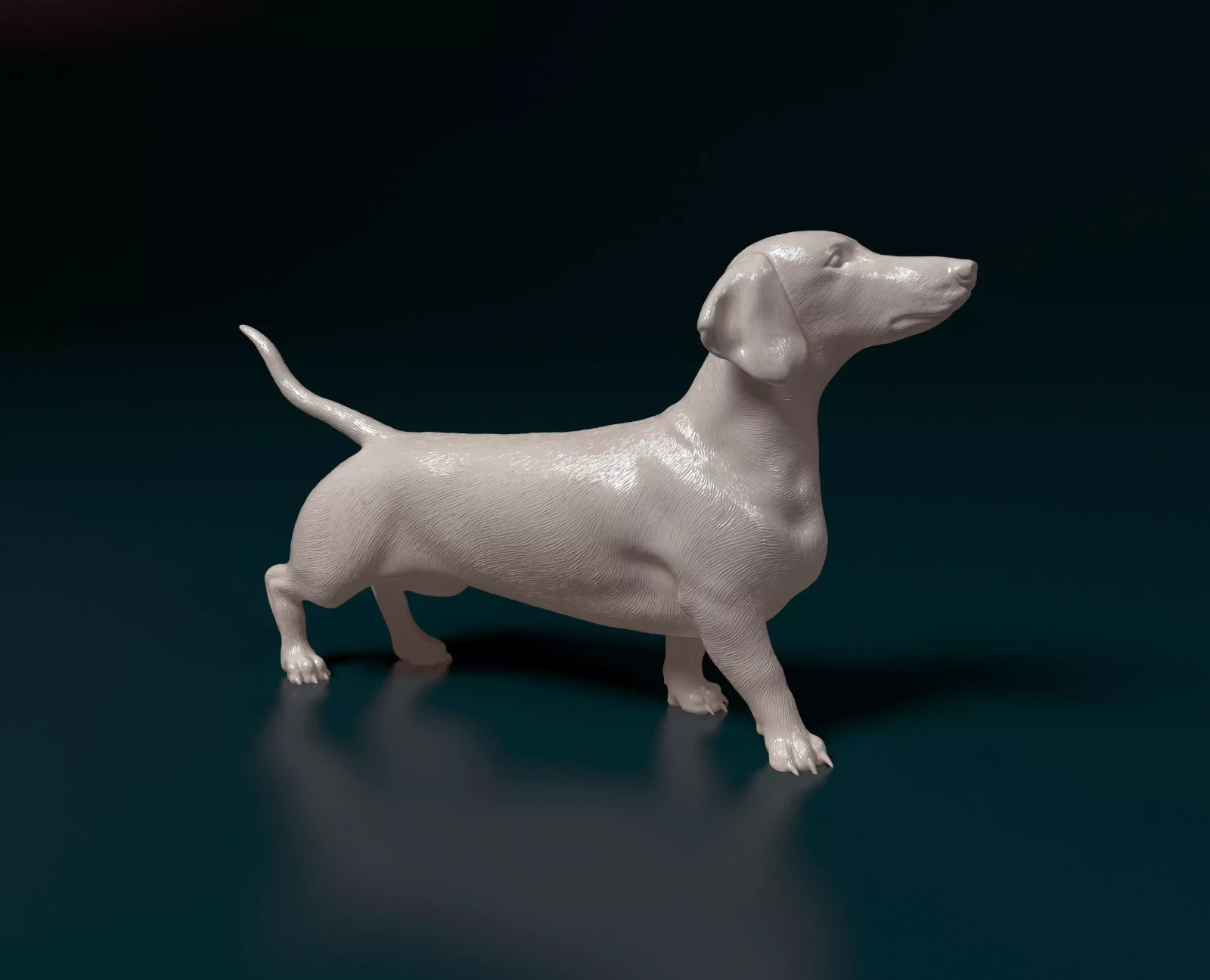 Dachshund Figure & Decal Set – 3D Printed – Paintable DIY Dog Art Combo Set