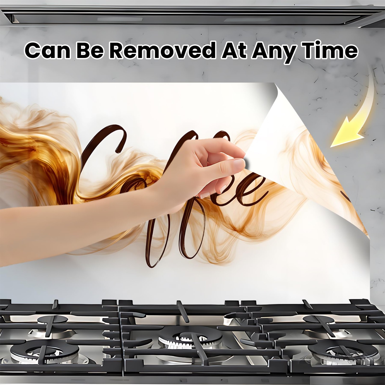Kitchen Backsplash Stickers Waterproof Stove Backsplash Protector, 30 X 16 in…