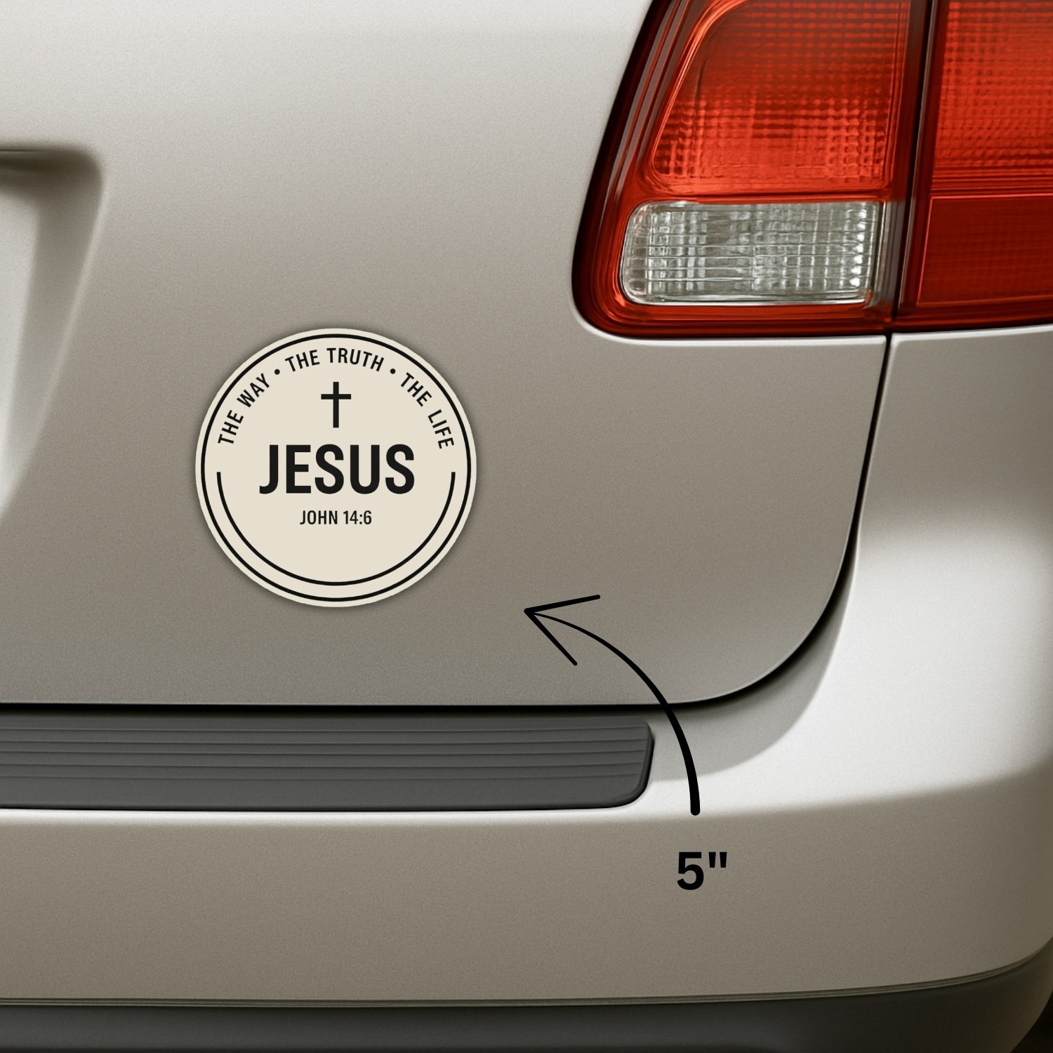 4PCS Jesus The Way The Truth The Life Christian Vinyl Decal Stickers