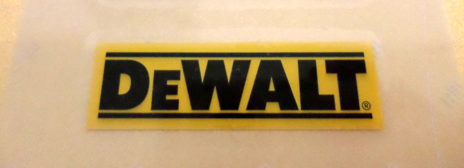 1 NEW DeWalt Tools Sticker Decal, Small 2.38" x 0.75" Inches, Black and Yellow