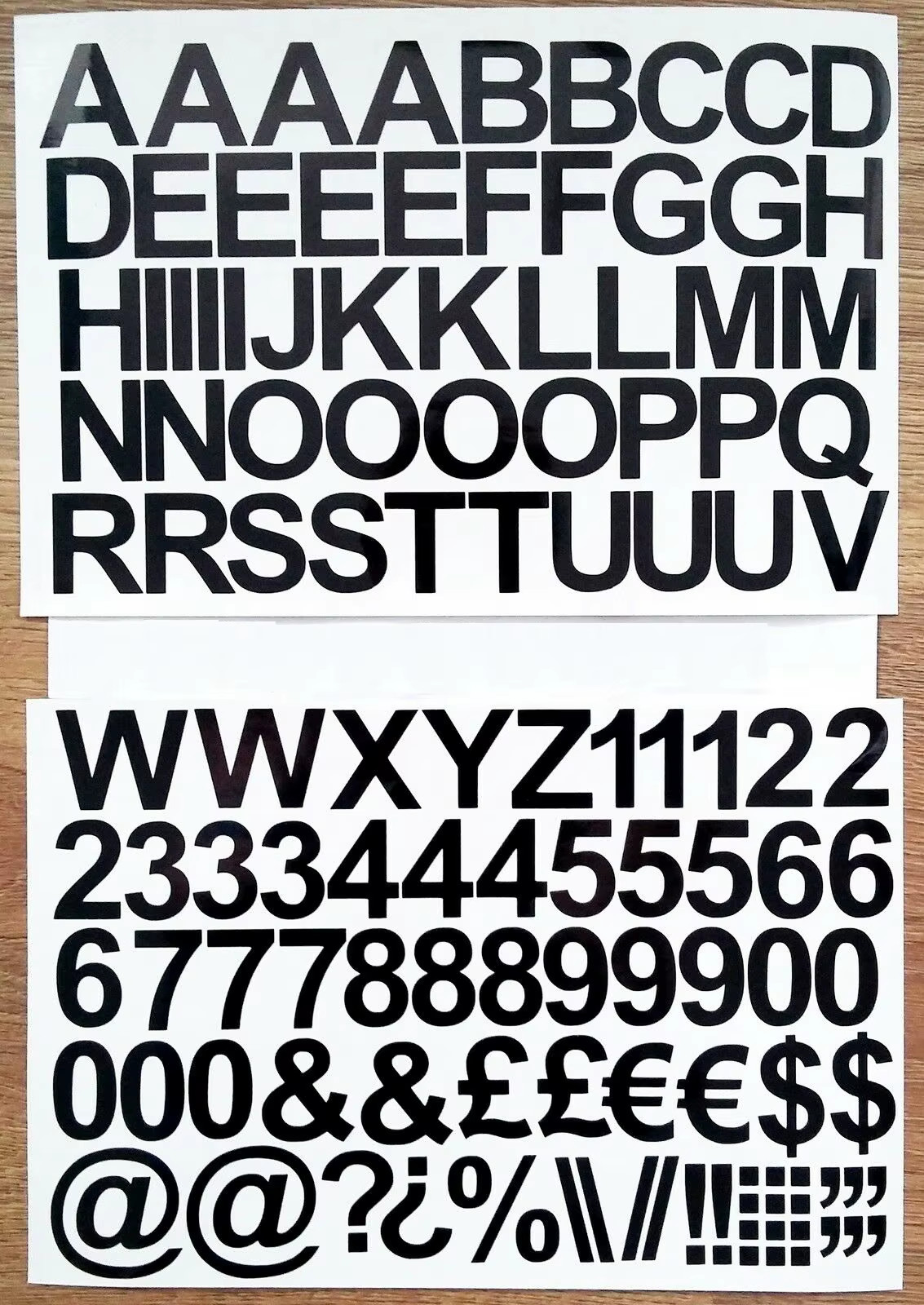 1", 2", 3" SELF ADHESIVE VINYL LETTERS & NUMBERS UPPER STICKERS CAR STICKER