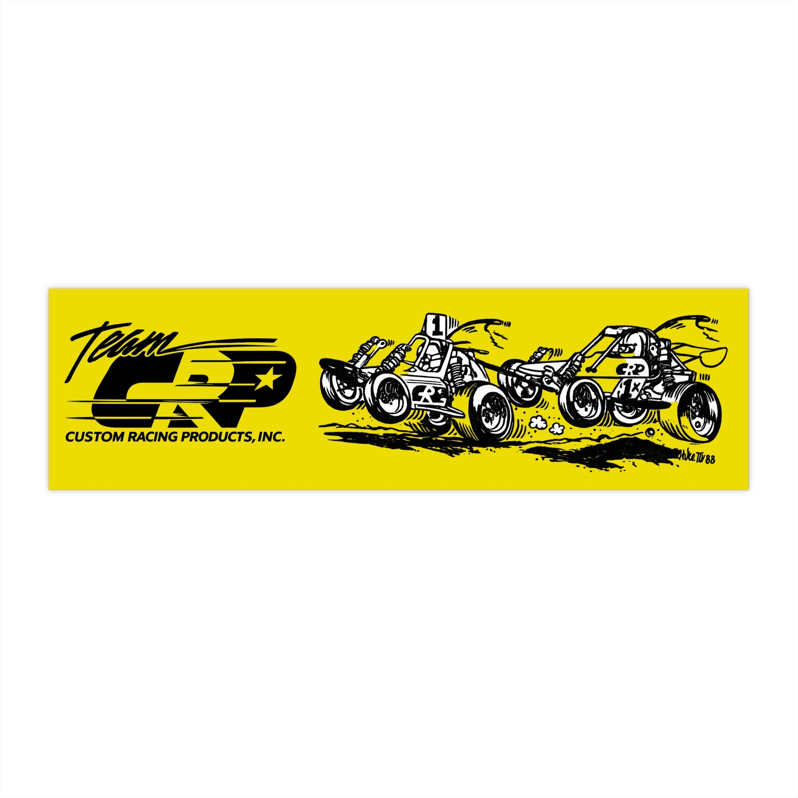 Team CRP Dune Buggy Racing Bumper Sticker | Retro Off-Road Race Decal