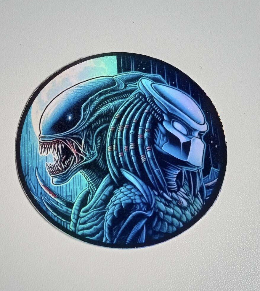Predator VS Alien Holographic 3 Inch Vinyl Sticker