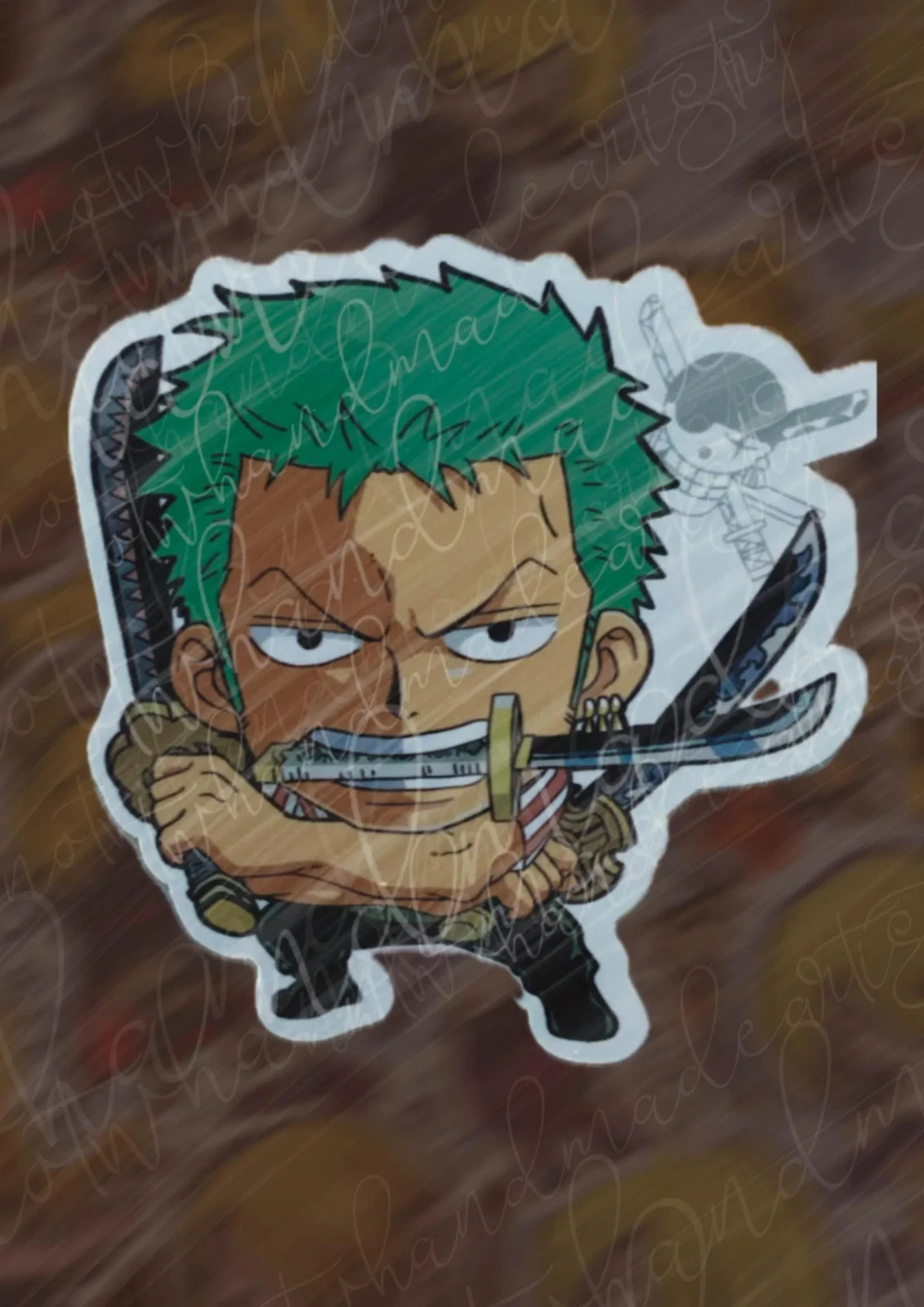 One Piece Pirates Zoro Weatherproof Stickers