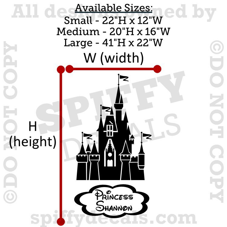 Princess Fairy Castle Disney Personalized Quote Vinyl Wall Decal Decor Sticker