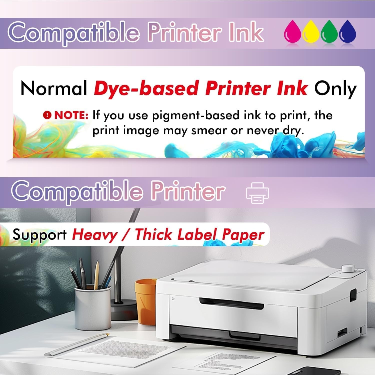 Koala Inkjet Printable Vinyl Sticker Paper for Inkjet Printer – 50 Sheets Whi…