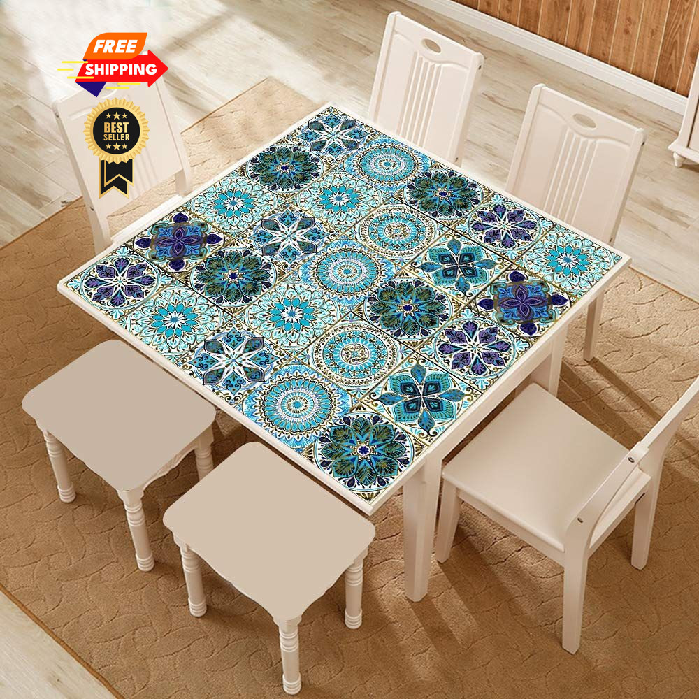 16PCS 5×5 Inch Mandala Tile Stickers, Peel and Stick Self 5 in,