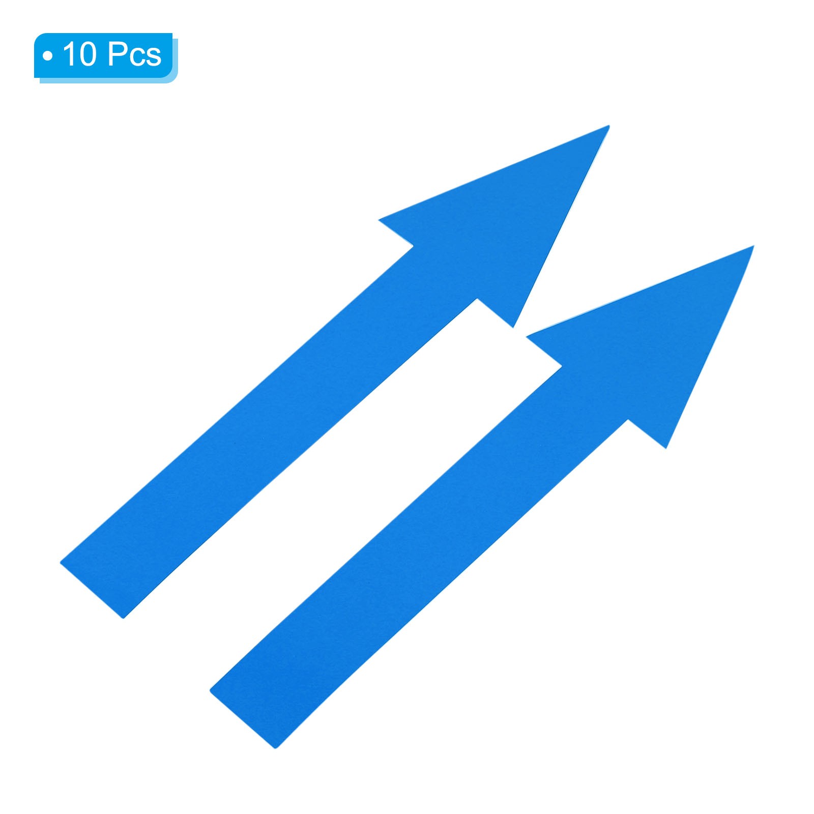 10 Pack 8"x2" Arrow Sticker PVC Removable Self Adhesive Waterproof Floor Blue