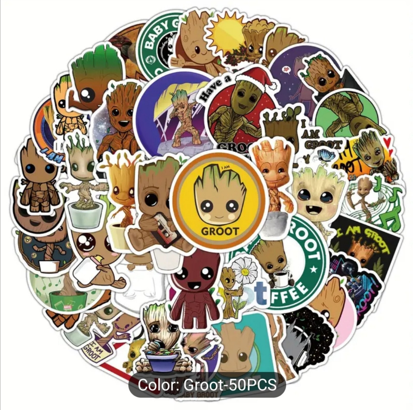 10 PCS Marvel Guardians Of The Galaxy Groot (Unofficial) Stickers BRAND NEW