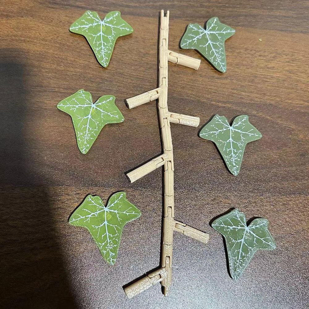Ivy Fridge Magnet with Articulating Stems 3D Printed Ivy Leaf Plants GN
