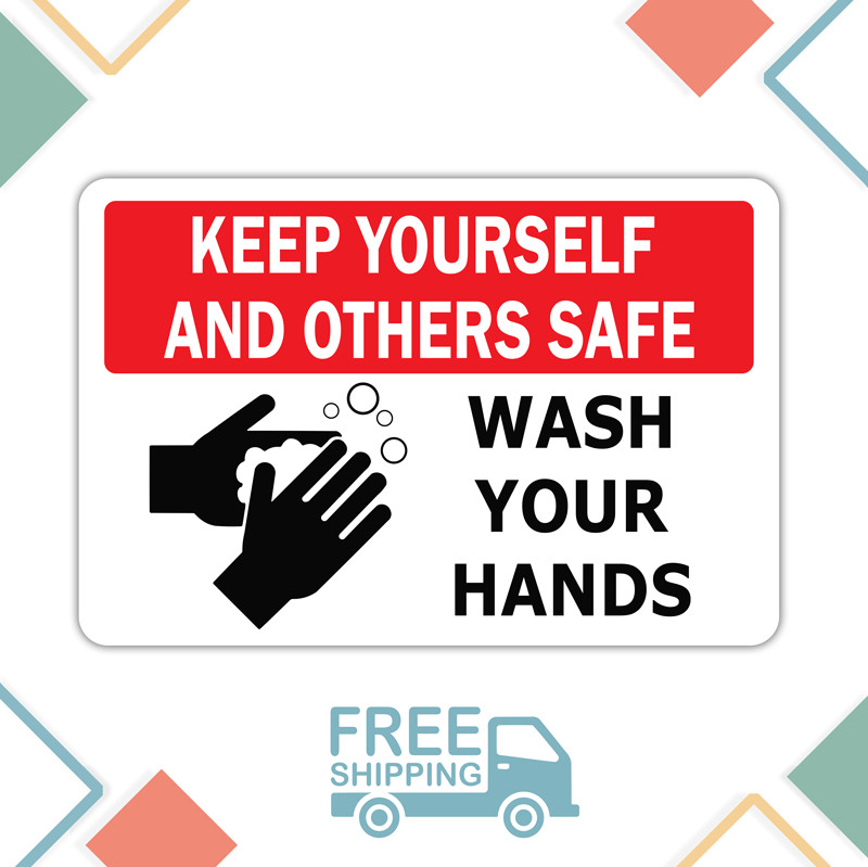 WASH YOUR HANDS Aluminum Sign