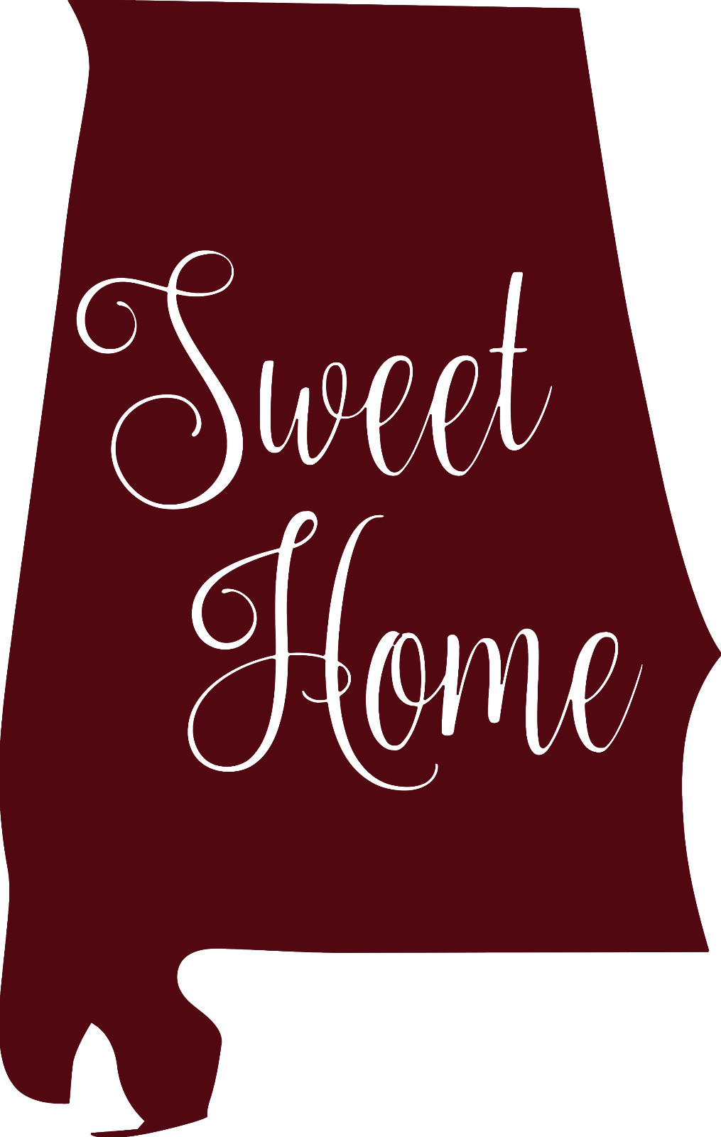Alabama State Vinyl Decal Sticker 6" x 3.5" Sweet Home – FREE SHIPPING