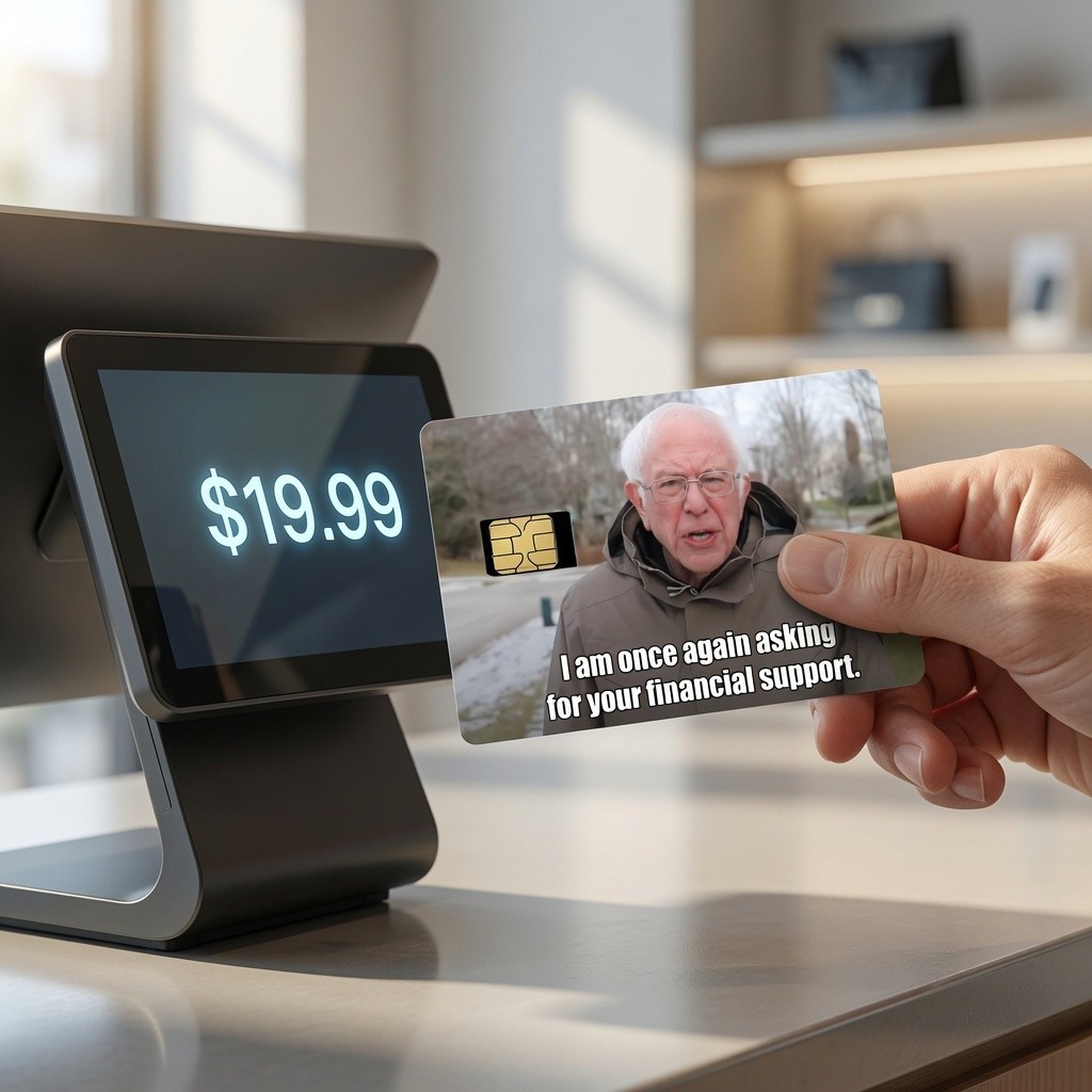 Funny Asking for Financial Support Money Meme Debit Card Credit Card Skin