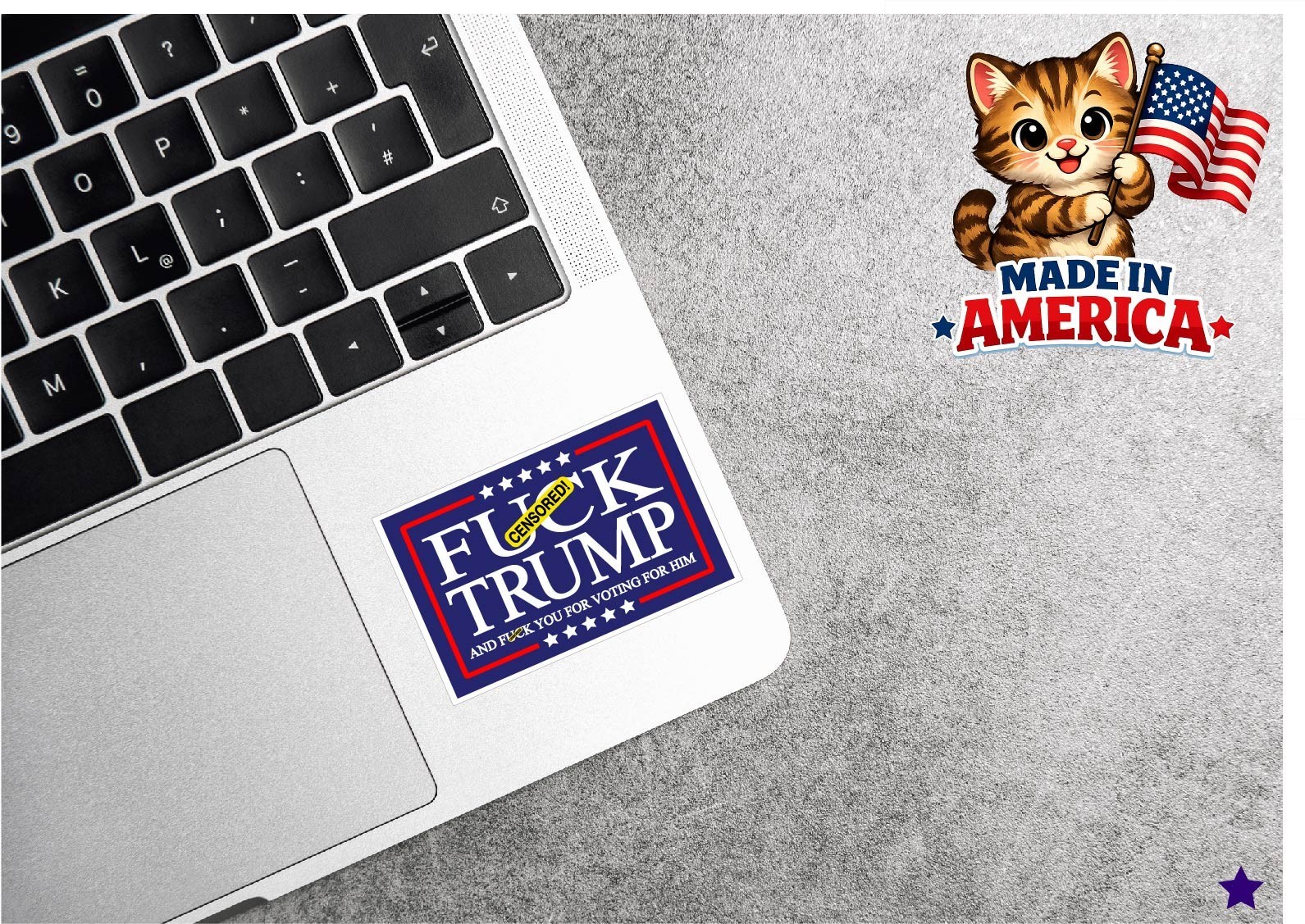 F Trump And You For Voting Decal Sticker Anti MAGA Political Democrat Protest US