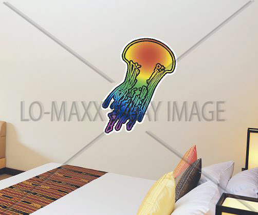 Psychedelic Jellyfish Ocean Sea Life Art Beautiful Graphic Printed Vinyl Sticker