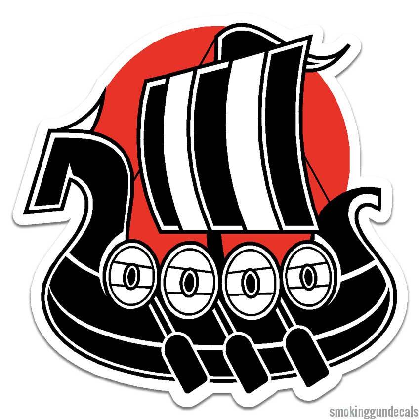 Viking Ship Dragon, Vinyl Decal Sticker, Indoor Outdoor, 3 Sizes, #12024