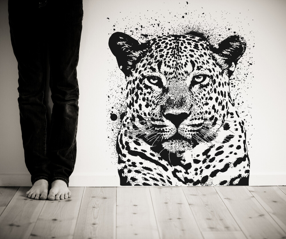 Stickerbrand Vinyl Wall Decal Sticker Spray Paint Leopard #OS_AA652