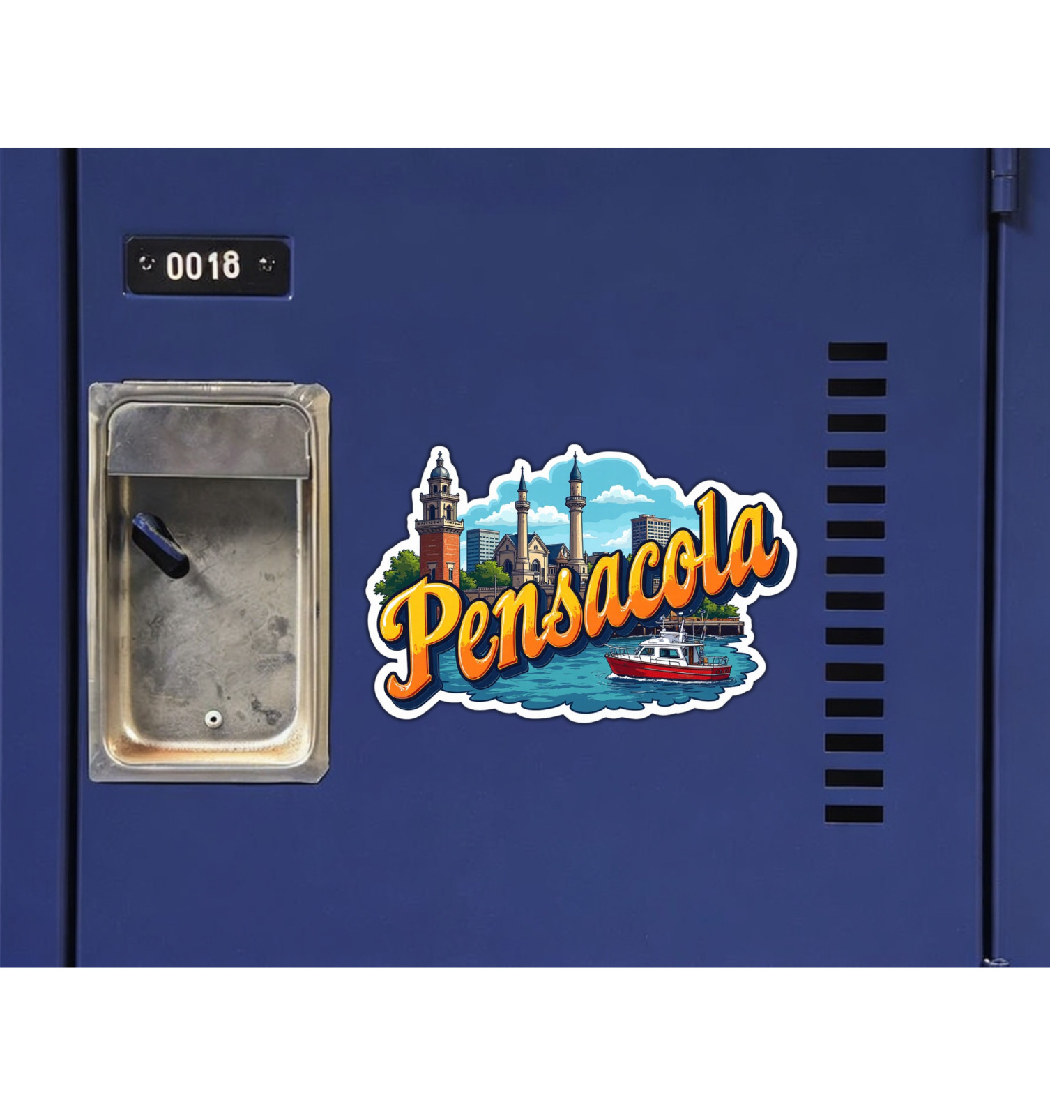Pensacola Florida Fridge Magnet or Laptop Sticker